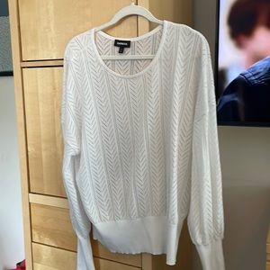 Express White lightweight sweater